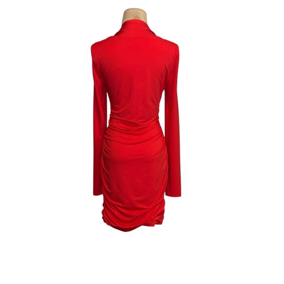 Uryiao red long sleeves bodycon mini dress size medium - Picture 12 of 16
